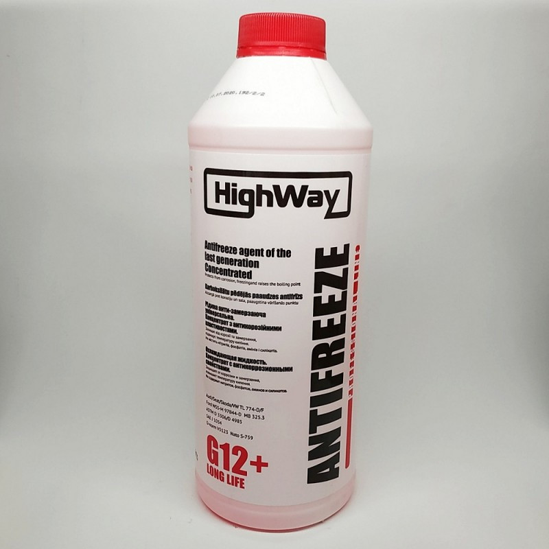 Антифриз HIGHWAY LONG LIFE G12 + концентрат червоний 1,5л