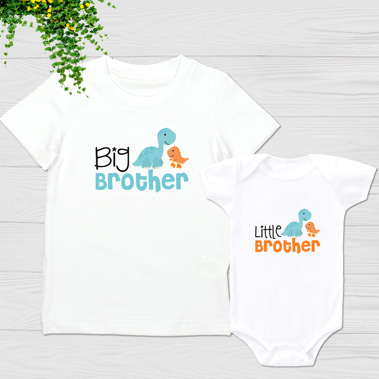 Парні футболки Family Look з принтом "Big brother and Little brother" Push IT
