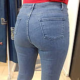 Джинси Big Nike жіночі завужені стрейч великий розмір 50 блакитні, фото 8