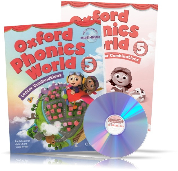 Oxford Phonics World 5, Student's book + Workbook + DVD / Навчитель + зошит (комплект з диском) англійської