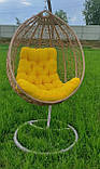 Підвісне крісло "Garden_Beige" з техноротангу. Крісло-кокон, гойдалка, гойдалка, гамак, фото 2