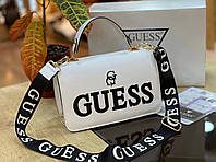 Модная женская сумка Guess с широким ремнём