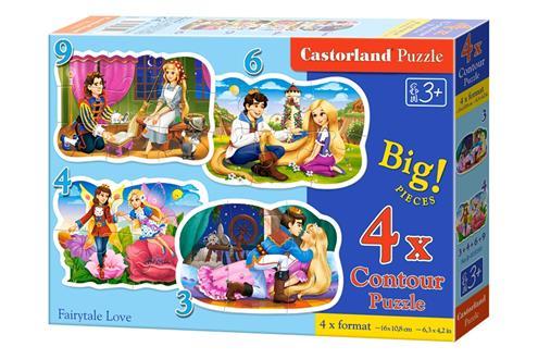 4 пазла 3+4+6+9 елементів "Казкова Любов", B~005093 | Castorland