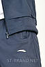 Розміри: M-2XL. Темно синій чоловічий спортивний костюм на манжетах / Трикотаж лакоста, фото 4