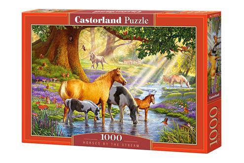 Пазли 1000 елементів "Коні біля струмка", C~103737 | Castorland