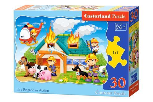 Пазли 30 елементів "Пожежна бригада в дії", B~03525 | Castorland