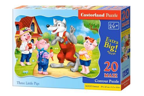 Пазли 20 MAXI елементів "Три порося", C~02399 | Castorland
