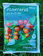 Удобрение Плантафол+ (Plantafol Plus) 0-25-50, 25г (завязь), VALAGRO