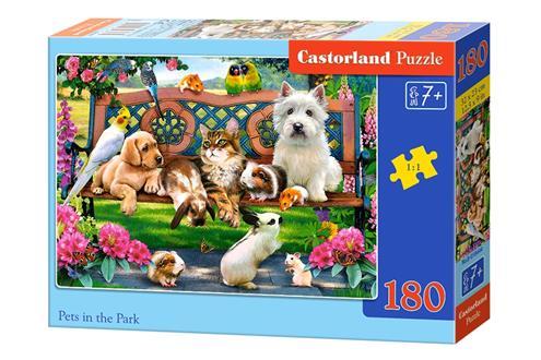 Пазли 180 елементів "З тваринами у парку", B~018444 | Castorland