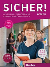Sicher B2.1, Kursbuch + Arbeitsbuch + CD / Підручник + зошит (1~6) німецької мови