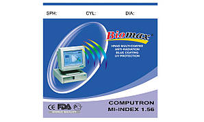 Лінза Стигматические лінзи Лінзи полімерні Полімерна комп'ютерна лінза BIOMAX HI-MAX (блакитний відблиск) Ind.