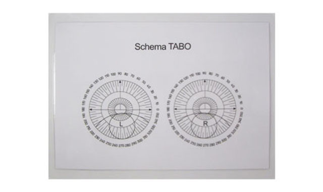 Інструменти і витратні матеріали Кабінет оптометриста Схема Tabo (ламінована)