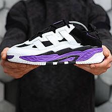 Чоловічі кросівки Adidas Niteball White Black Purple FX0361, фото 4