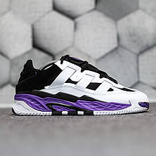 Чоловічі кросівки Adidas Niteball White Black Purple FX0361, фото 3