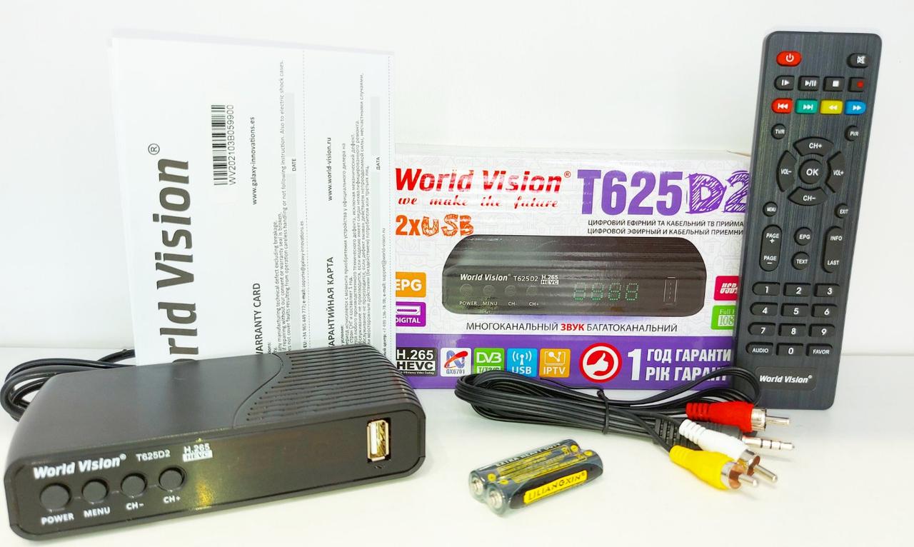 WORLD VISION T625 D2 цифровий ефірний DVB-T2 тюнер