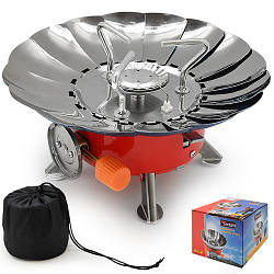 Портативний газовий пальник із вітрозахистом