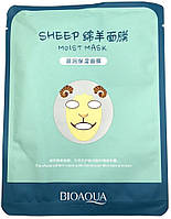 Тканевая Маска для лица BIOAQUA Animal Sheep Nourish Mask осветляющая для предотвращения сухости, 30гр.
