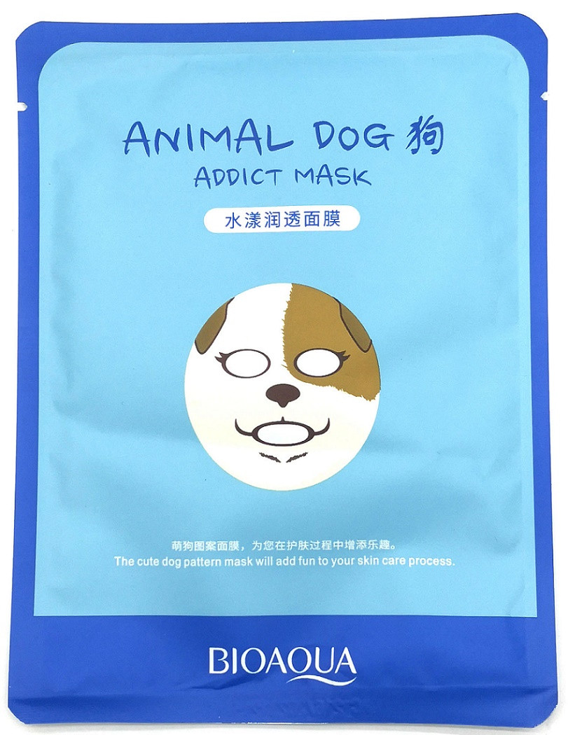 Тканинна маска для обличчя зволожуюча BioAqua Animal Dog