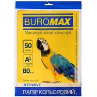 Бумага цветная А4 80г/м2 Intensiv золотая 50 листов BUROMAX ВМ.2721350-23