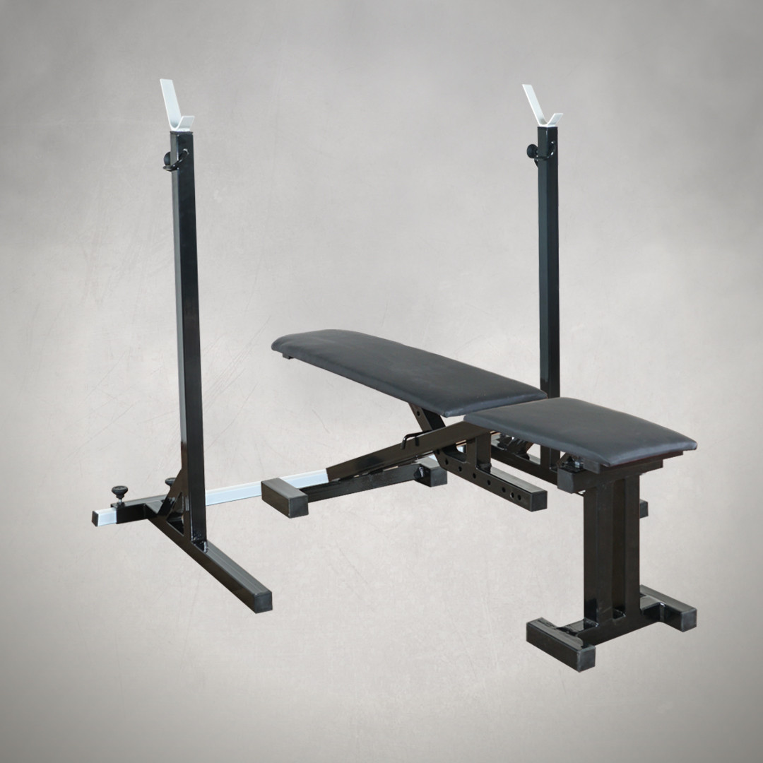 Лавка з від'ємним нахилом + Стійки 40 на 40 мм Стійки, лавки для жиму і присідань