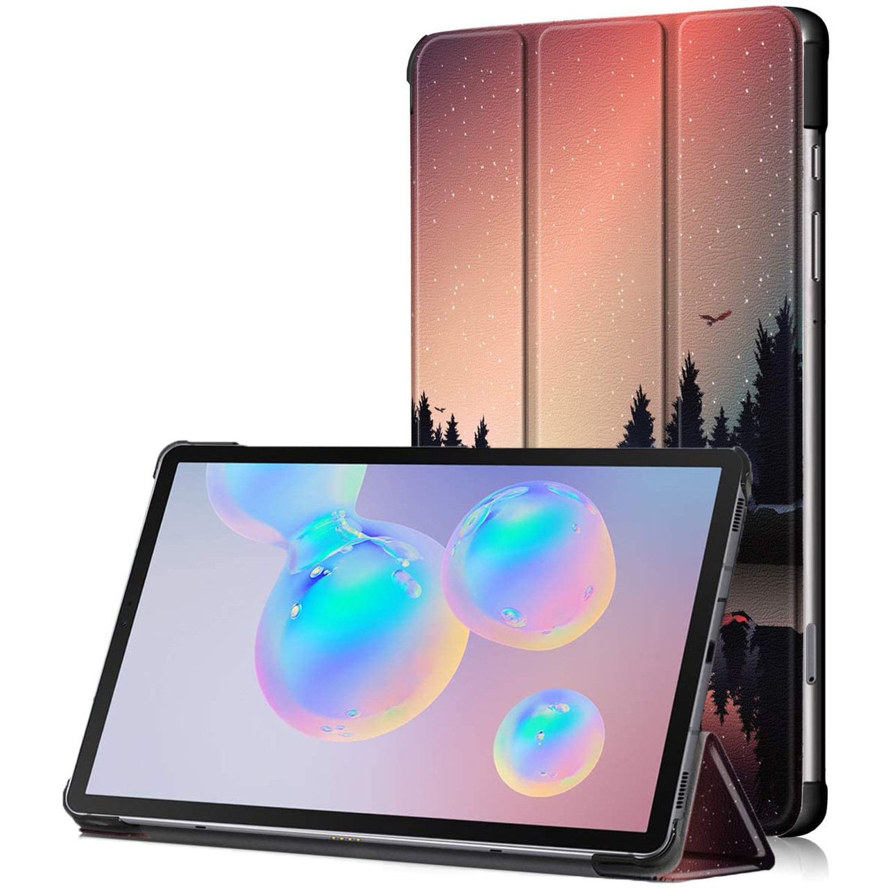 Чохол-книжка Colored Cover для Samsung Galaxy Tab S6 Lite 10.4 P610 / P615 (Wake / Sleep) Night Forest