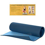 Килимок для йоги та фітнесу MS 0613-1, ТРЕ, двошаровий, 183×61×0.6 см, різном. кольори, фото 2