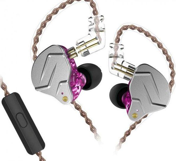 Навушники KZ ZSX Mic Purple