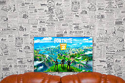 Fortnite. Фортнайт. Комп'ютерна гра. 30х50 см. Картина на полотні.