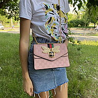 Женская жіноча шкіряна сумка, мини сумка клатч,сумочка на цепочке через плечо новинка