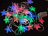 Гірлянда Зірки 20LED 5718 різнобарвна на батарейках | Новорічна світлодіодна бахрома зірочки мультиколор, фото 6