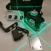 НАЙНИЖЧА ЦІНА НОВИНКА 2025 ЗЕЛЕНИЙ ПРОМІНЬ 50м Лазерний ударостійкий нівелір DEKO DKLL12PB1 3D green