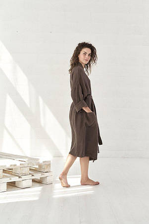 Жіночий халат лляний, фото 2
