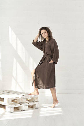 Жіночий халат лляний, фото 3
