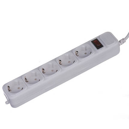 Подовжувач мережевий Greelite SP5-5M, 5 розеток, білий 4800, фото 2