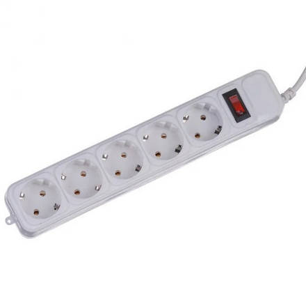 Подовжувач мережевий Greelite SP5-5M, 5 розеток, білий 4800, фото 3
