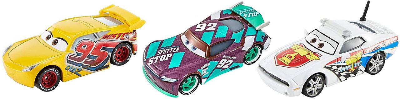 Ігровий набір трьох героїв із мультфільму Тачки 3 (Disney Pixar Cars Die-cast 3-Pack) від Mattel, фото 1