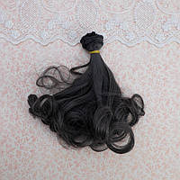 Волосся для Ляльок Треси Локони на Кінцях ГРАФІТ 15 см