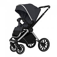 Універсальна коляска 3 в 1 Carello Optima CRL-6504 Platinum Grey Текстиль льон Сумка для мами, фото 3