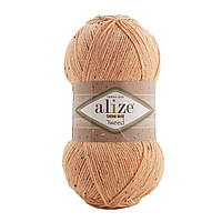 Пряжа в'язання Alize Cotton Gold Tweed (котон голд твід) 120 персик