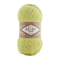 Пряжа в'язання Alize Cotton Gold Tweed (котон голд твід) 439 зелена трава