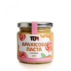 Арахісова Паста ТОМ солодке 180 g