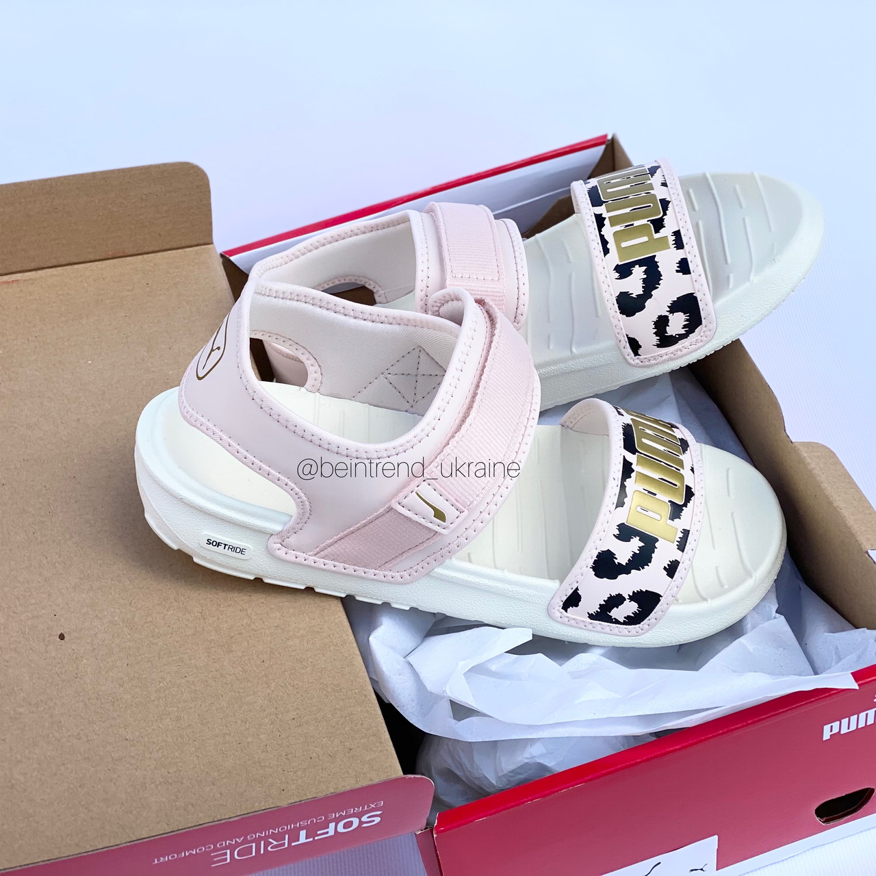 Жіночі сандалі Puma SoftRide Leopard women's Sandals ОРИГІНАЛ (розмір US 6,5; 7,5; 8,5)