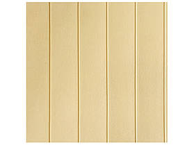Самоклеюча 3D панель 700x700x5мм Бежевий імітація вагонка (MW-8)