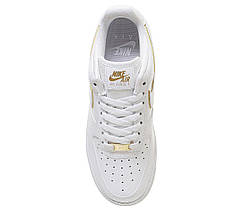 Кросівки Nike Air Force 1 Low Icon Clash Essential White Metallic Gold, фото 4