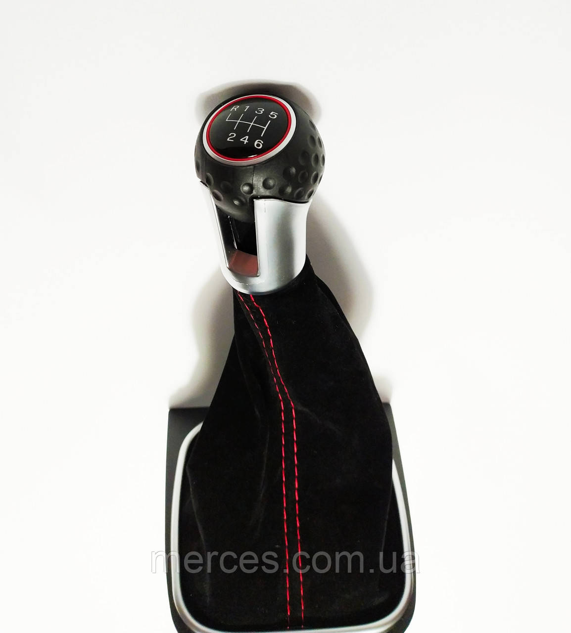 Ручка і чохол фліс КПП (6 ступка) Volkswagen Golf 5 6 Фольксваген Гольф V VI чорна перемикання передач 5G1711113, фото 1