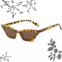 Очки тонкие солнцезащитные женские кошачий глаз, пикантные брендовые дизайнерские очки