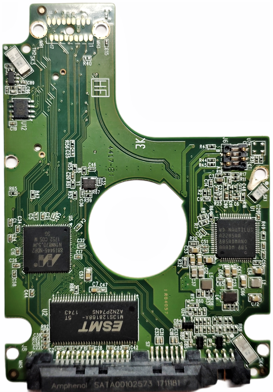 Плата HDD PCB 2060-771960-000 REV A WD WD5000BPVX WD7500BPVX WD10JPVX WD20NPVX WD20NPVZ