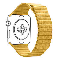 Кожаный ремешок для Apple Watch 38/40/41mm Yellow