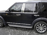Молдинг дверных стоек (6 шт, нерж.) для Land Rover Discovery III