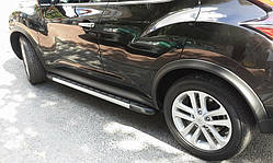 Бокові пороги Duru (2 шт., Алюміній) для Nissan Juke 2010-2019 рр